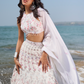White Floral Printed Lehenga