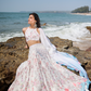 White Floral Printed Lehenga