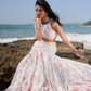 White Floral Printed Lehenga