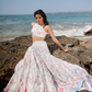 White Floral Printed Lehenga