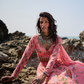 Peach Floral Printed Lehenga