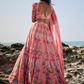 Peach Floral Printed Lehenga