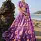 Purple Floral Printed Lehenga