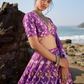 Purple Floral Printed Lehenga