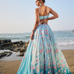 Light Blue Floral Printed Lehenga