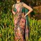 Multi Floral Printed Lehenga Style Saree