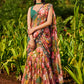 Multi Floral Printed Lehenga Style Saree