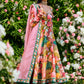 Multi Floral Printed Anarkali Palazzo Set