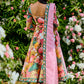 Multi Floral Printed Anarkali Palazzo Set