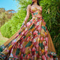 Multi Floral Printed Corset Style Lehenga