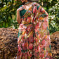Multi Floral Printed Saree