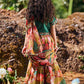 Kids Multi Floral Printed Saree