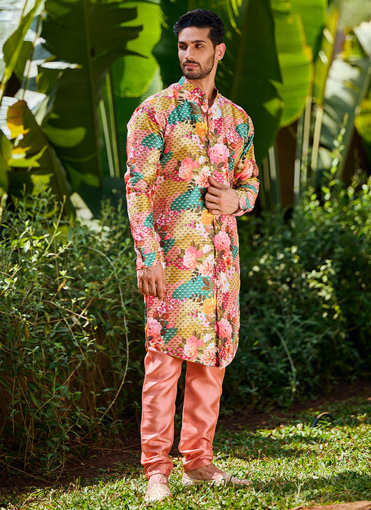 Multi Floral Printed Kurta Set