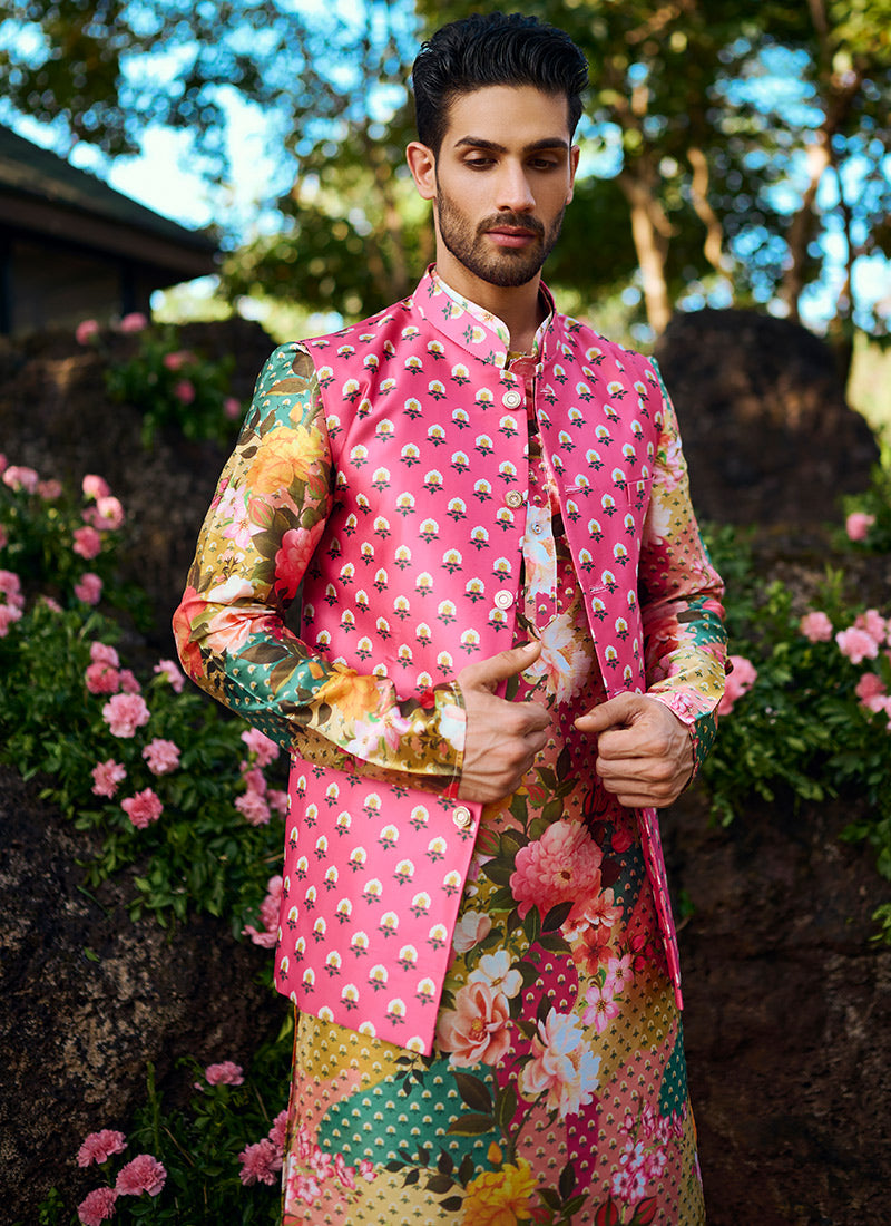 Multi Floral Printed Kurta Set