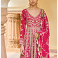 Hot Pink Embroidered Georgette Anarkali