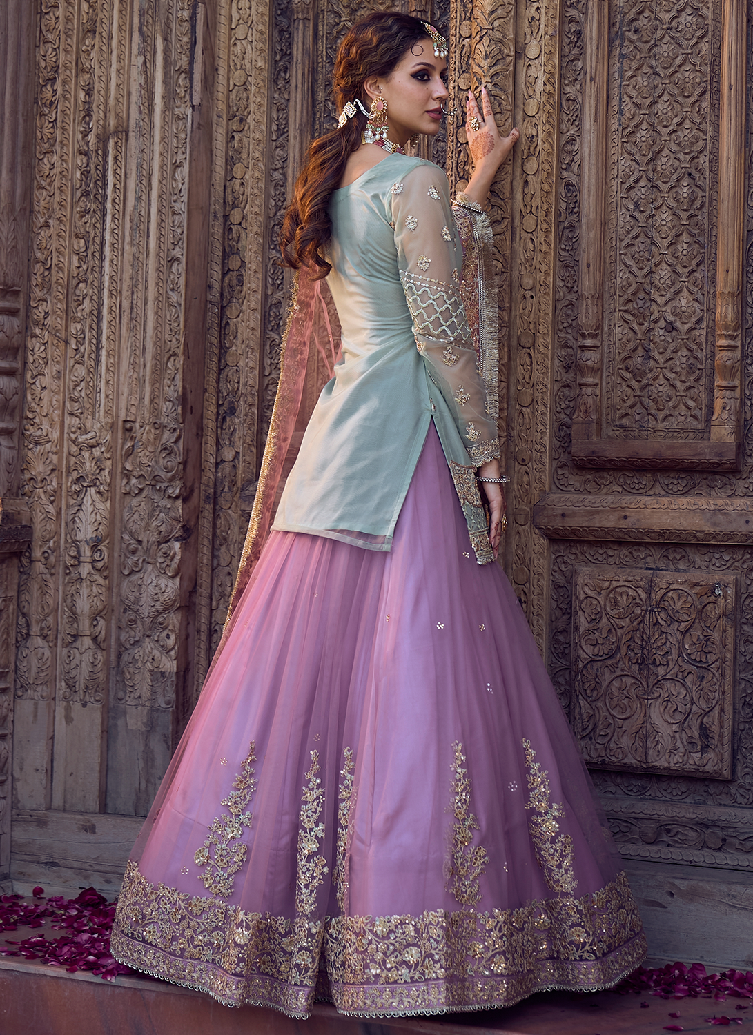 Pastel 2025 purple lehenga