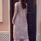 Lilac Embroidered Crop Jacket Set