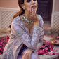 Lilac Embroidered Crop Jacket Set