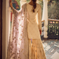 Cream and Lavender Embroidered Gharara Suit