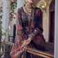 Black Floral Embroidered Palazzo Suit