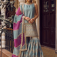 Light Blue Embroidered Gharara Suit