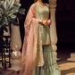 Light Green Embroidered Sharara Suit