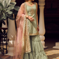 Light Green Embroidered Sharara Suit