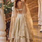 Off White Embroidered Brocade Lehenga