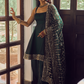 Dark Green Dhoti Style Punjabi Suit