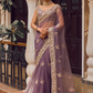 Dusty Purple Embroidered Saree 