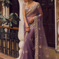 Dusty Purple Embroidered Saree