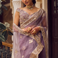 Dusty Purple Embroidered Saree