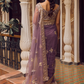 Dusty Purple Embroidered Saree