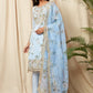 Light Blue Floral Georgette Suit