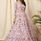 Dusty Mauve Floral Georgette Anarkali