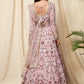 Dusty Mauve Floral Georgette Anarkali