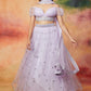 Soft Lilac Embroidered Net Lehenga