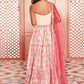 Cream and Pink Tie Dye Anarkali