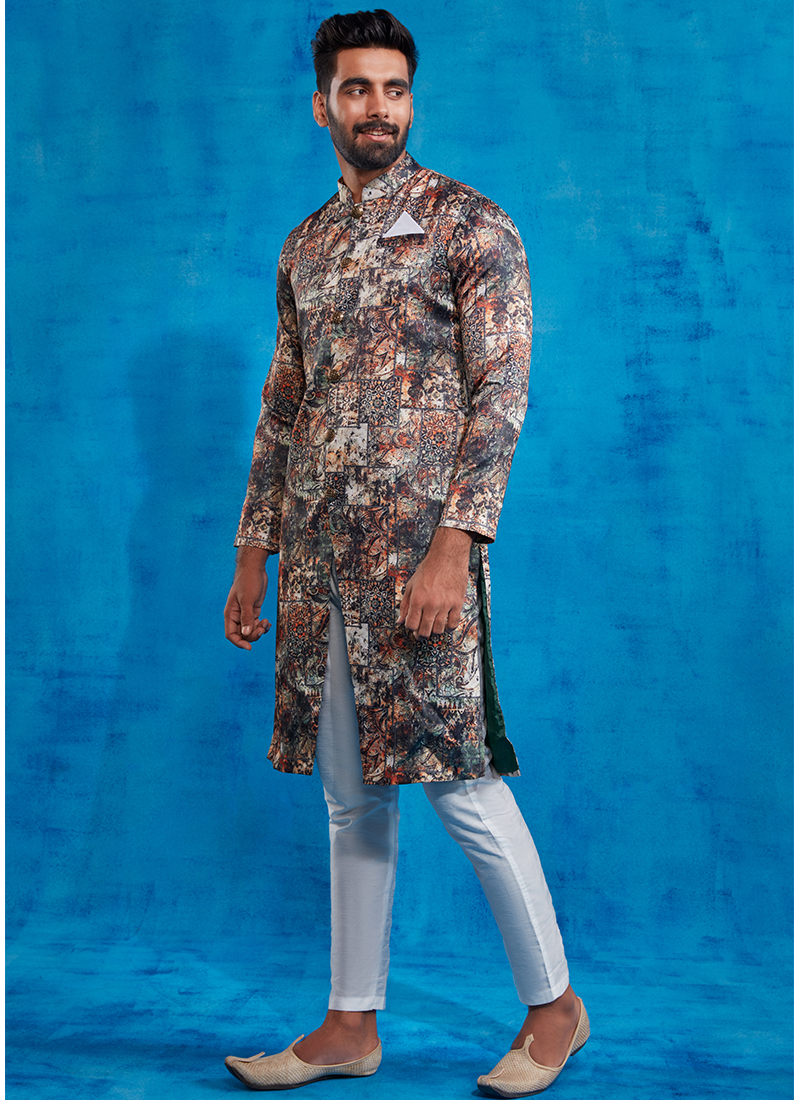 Multicolor Printed Sherwani