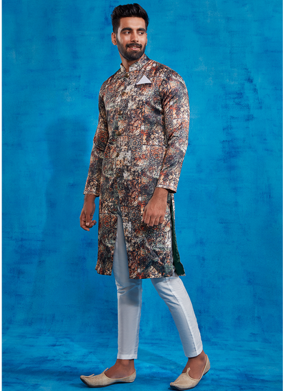 Multicolor Printed Sherwani