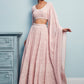 Blush Pink Thread Embroidered Lehenga