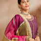 Dark Purple Embroidered Silk Anarkali