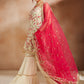 Off White Multicolor Embroidered Gharara Suit