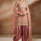 Dusty Rose and Gold Embroidered Punjabi Suit