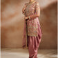 Dusty Rose and Gold Embroidered Punjabi Suit