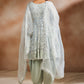Light Grey Embroidered Peplum Punjabi Suit