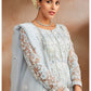 Light Grey Embroidered Peplum Punjabi Suit