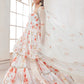 White Satin Georgette Floral Gharara Suit