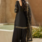 Black Multicolor Satin Punjabi Suit