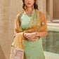 Dusty Green Embroidered Sharara Suit